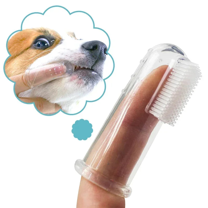 Pet Finger Toothbrush for Dogs & Cats – Soft Silicone Teeth Cleaner