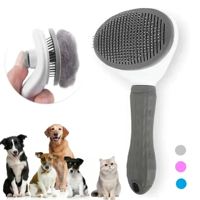 One-Click Pet Grooming Brush